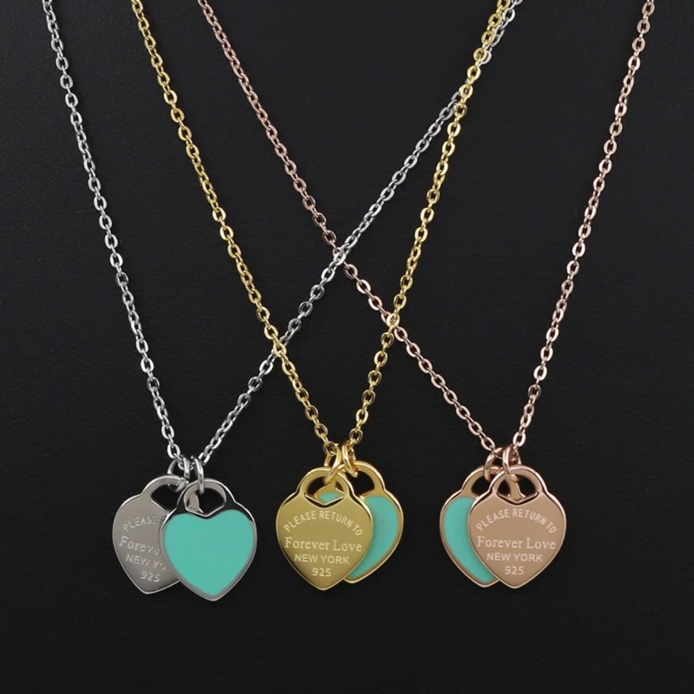 NEW! tiffany green heart necklace ♡ - Picture 2 of 2